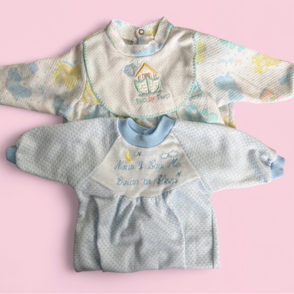 Vintage 90s Baby Sleeper Bundle | “Now I Lay Me Down to Sleep” & Noah’s Ark